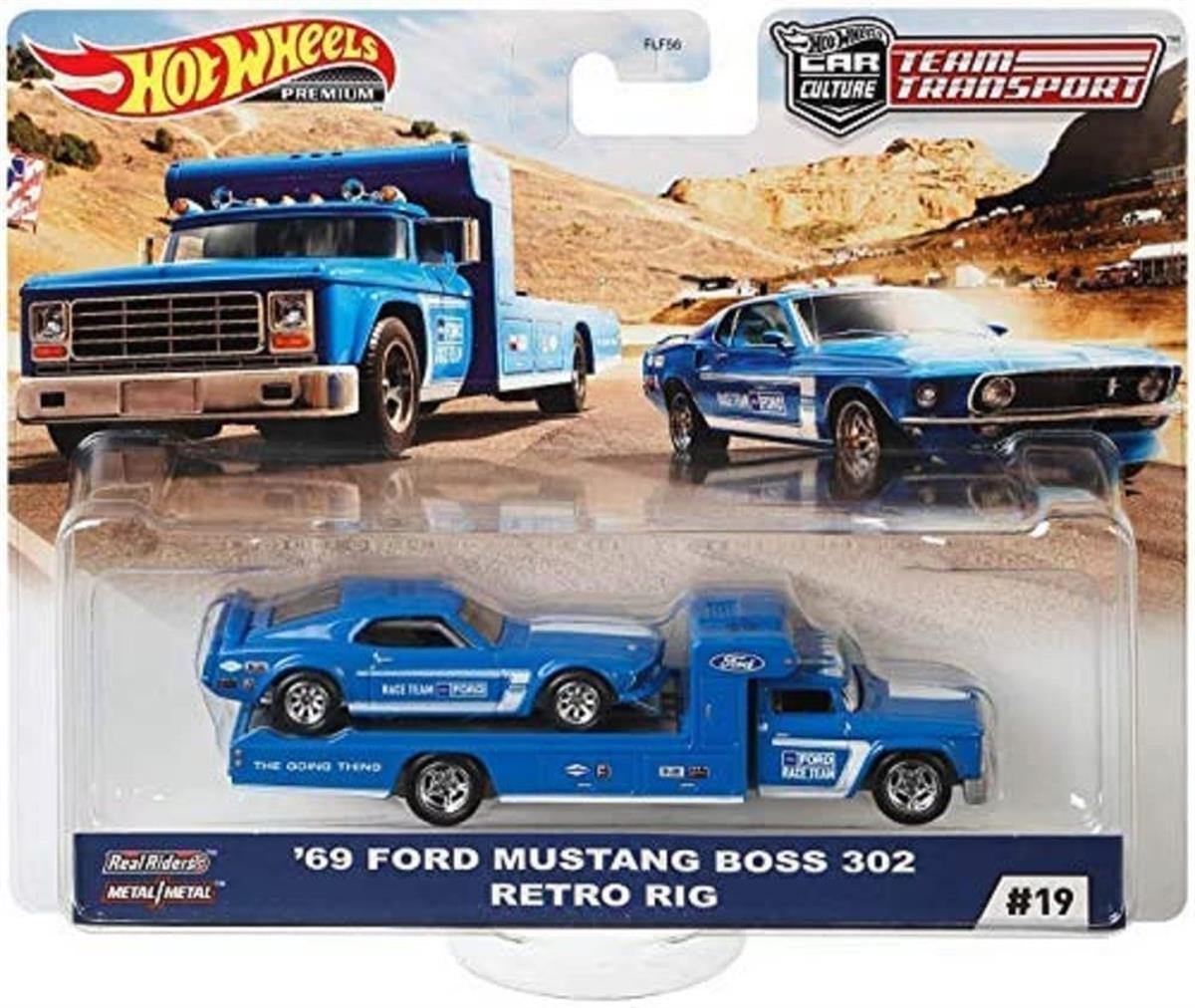 Hot Wheels '69 Ford Mustang Boss 302 Retro Rig  Team Transport  #19