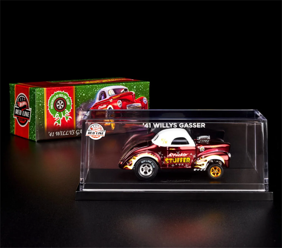 Hot Wheels Collectors RLC Exclusive '41 Willys Gasser Holiday Car