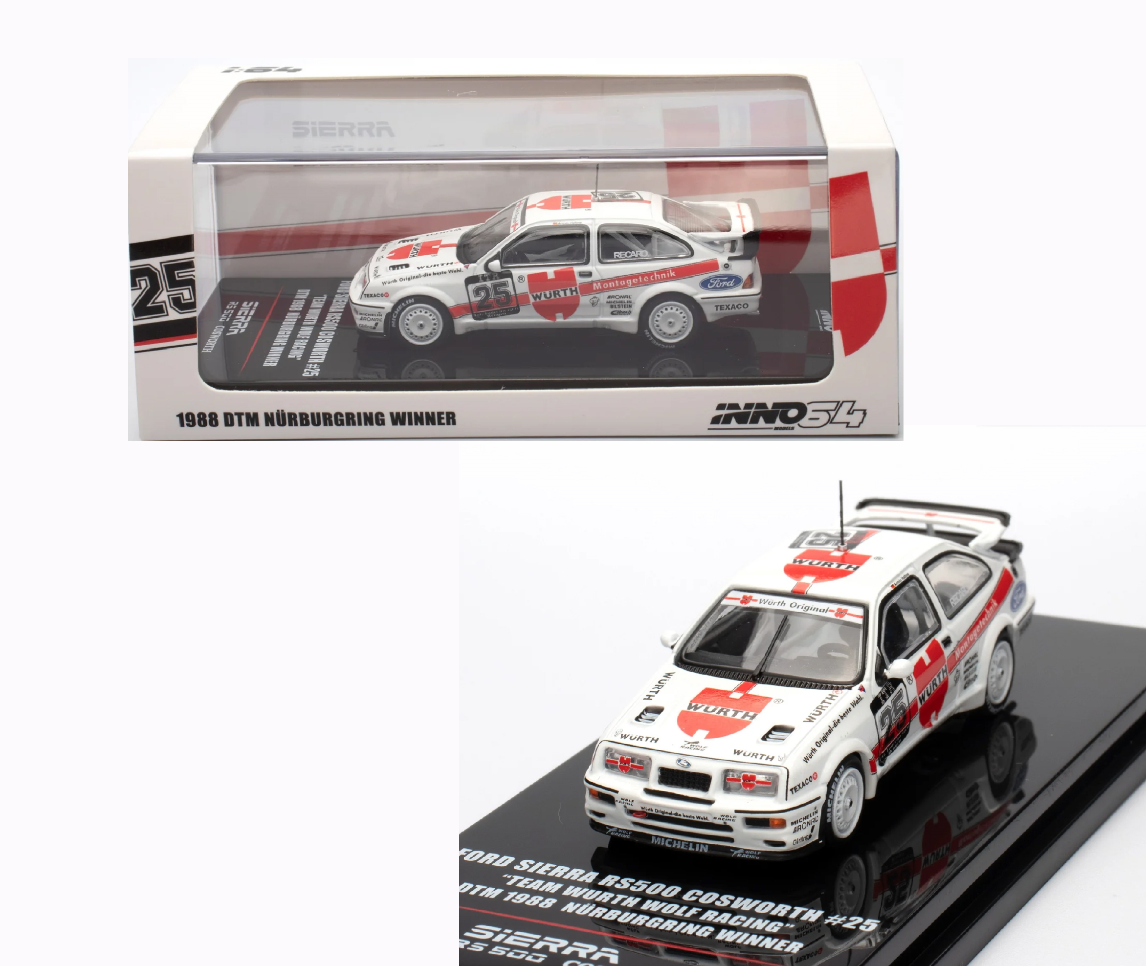 İNNO64 Ford Sierra RS500 Cosworth #25 Team Wurth Wolf Racing DTM Nürburgring Winner 1988 A. HAHNE