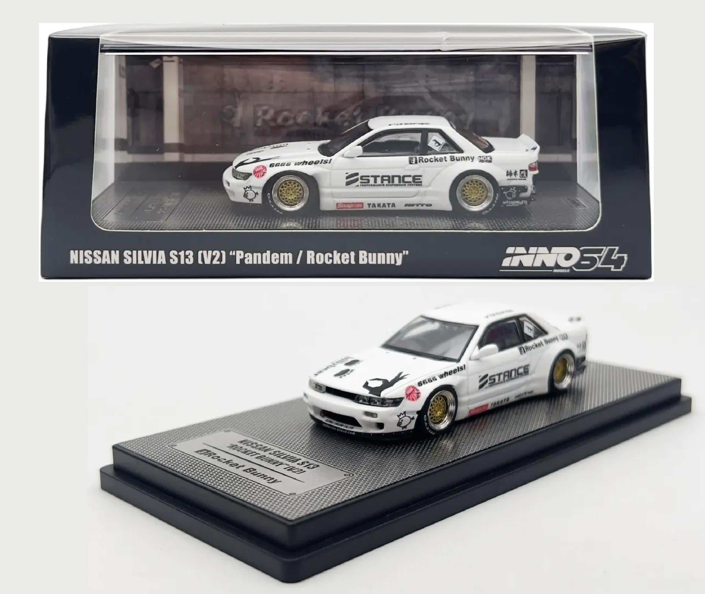 İNNO64 Nissan Silvia S13 V2 Pandem Rocket Bunny White