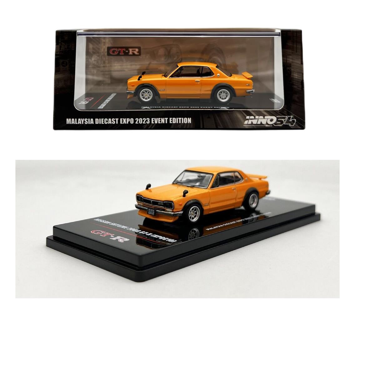 İNNO64 Nissan Skyline 2000 GT-R KPGC10 Malaysia Diecast Expo 2023 Event Edition Orange