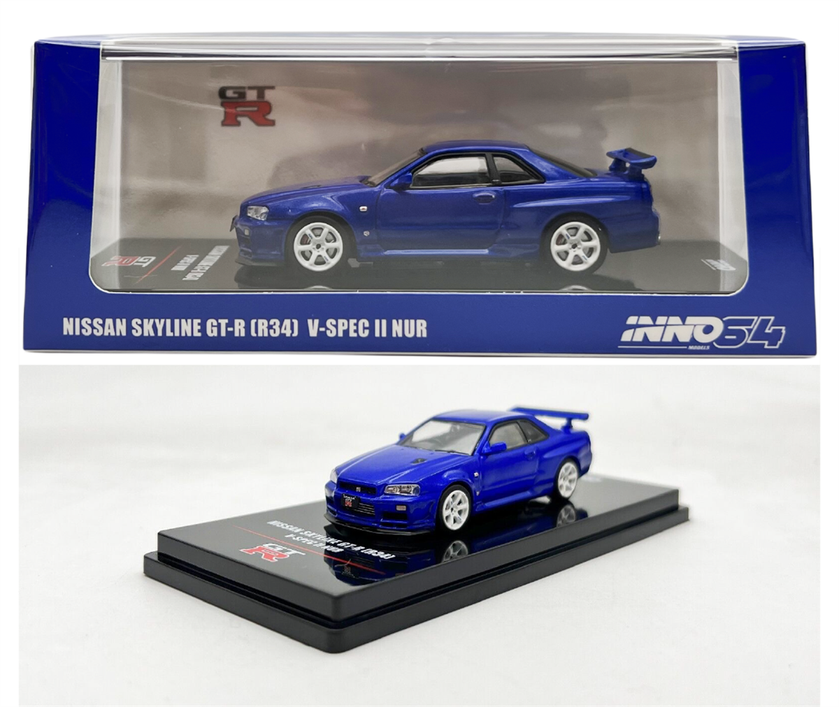 İNNO64 Nissan Skyline GT-R R34 V-Spec II Nur Bayside Blue