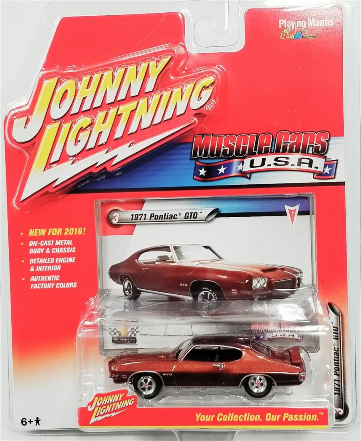 Johnny Lightning 1971 Pontiac GTO Brown 2016 series