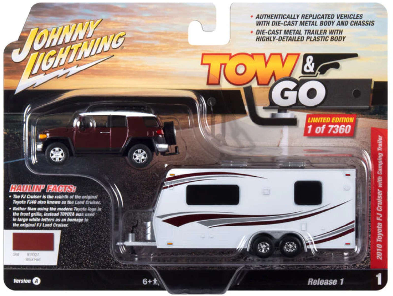 Johnny Lightning 2010 Toyota FJ Cruiser + Camping Trailer