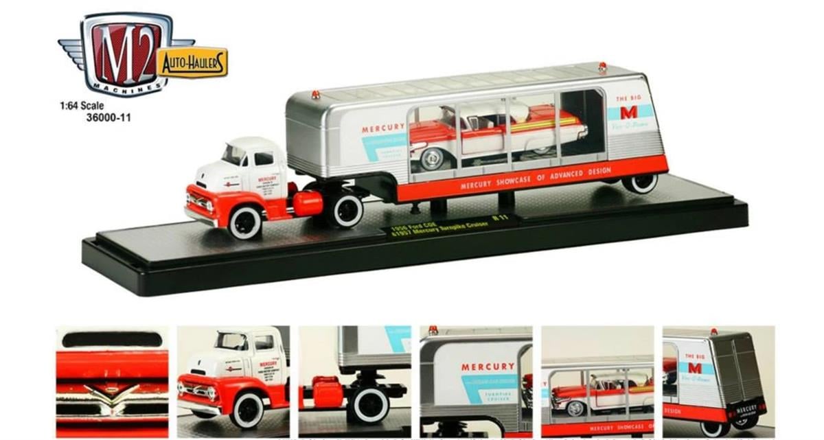 M2 Machines 1956 Ford COE + 1957 Mercury Turnpike Cruiser 14-03