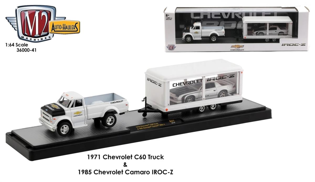 M2 Machines 1970 Chevrolet C60 Truck + 1985 Chevrolet Camaro IROC-Z 20-22