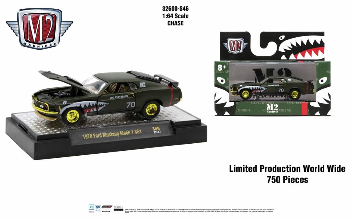 M2 Machines 1970 Ford Mustang Mach1 351 Sharky Limited 750 Pieces