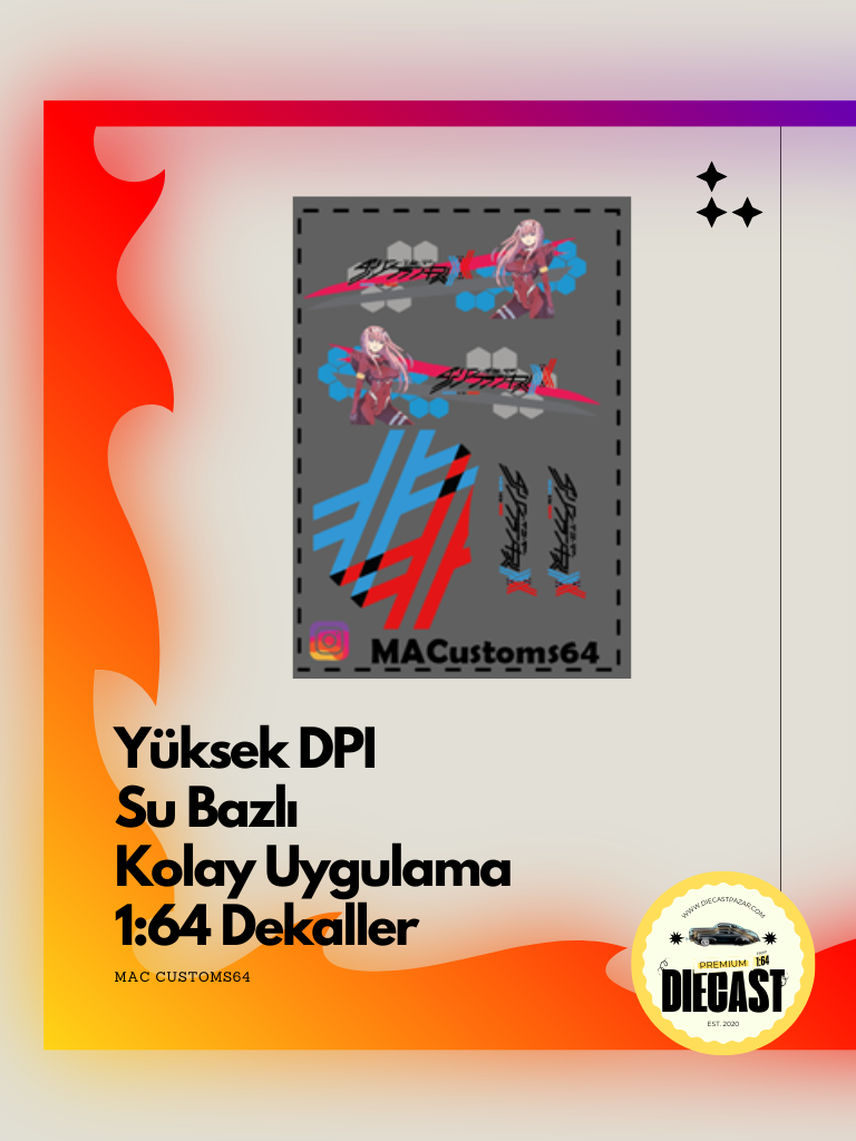 Mac Su Bazlı Dekal ANIME4