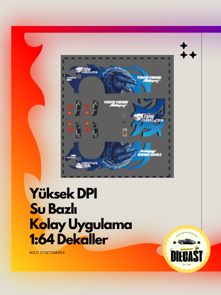 Mac Su Bazlı Dekal GODZILLA