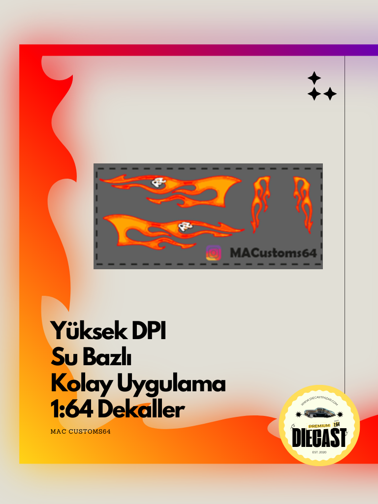 Mac Su Bazlı Dekal RAZOR MUSTANG