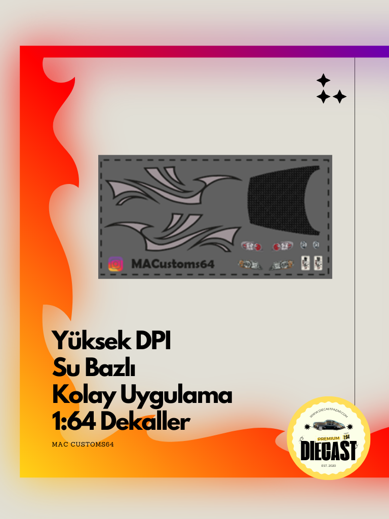 Mac Su Bazlı Dekal RX8