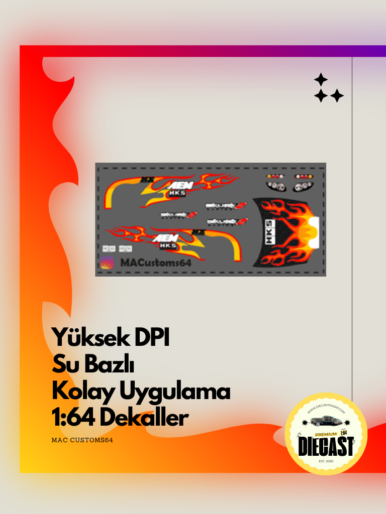 Mac Su Bazlı Dekal TRAILER SUPRA