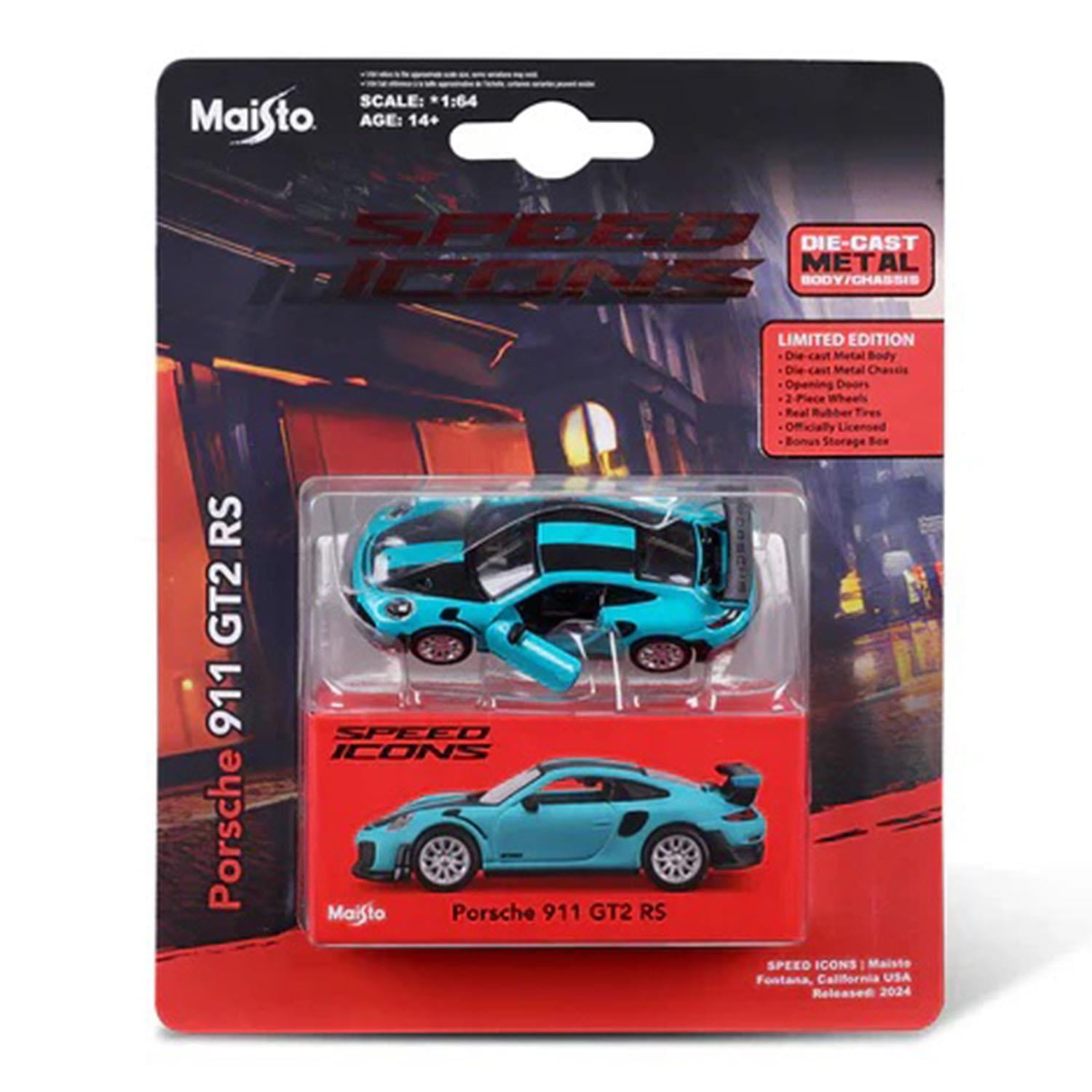 Maisto Speed Icons - Porsche 911 GT2 RS Miami Mavi