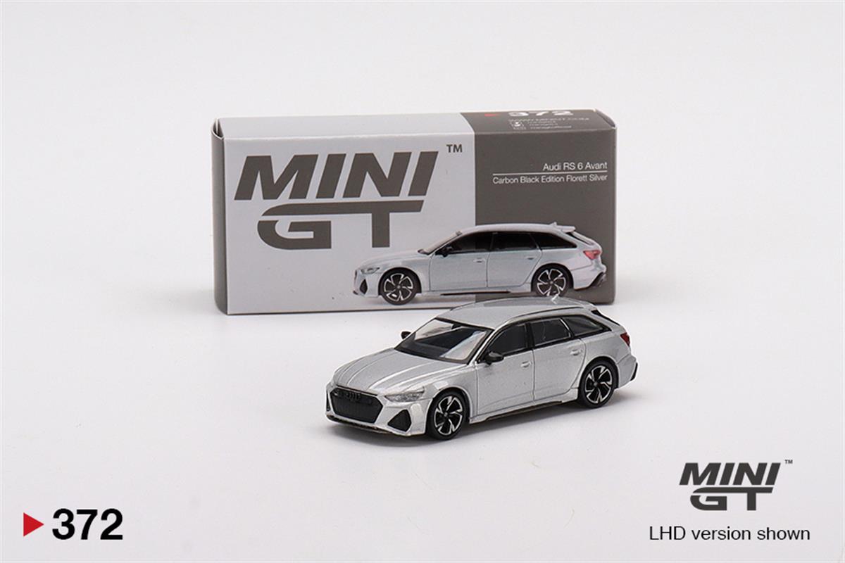 Mini GT Audi RS 6 Avant Carbon Black Edition Florett Silver