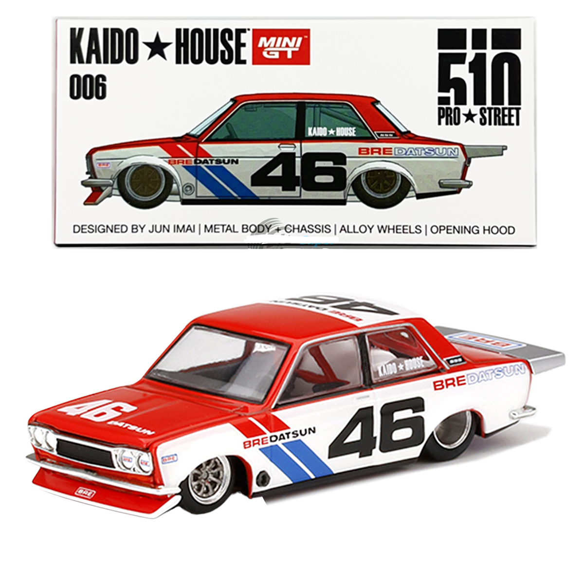 Mini GT Kaido House Datsun 510 Pro Street BRE #46 V2 | diecastpazar