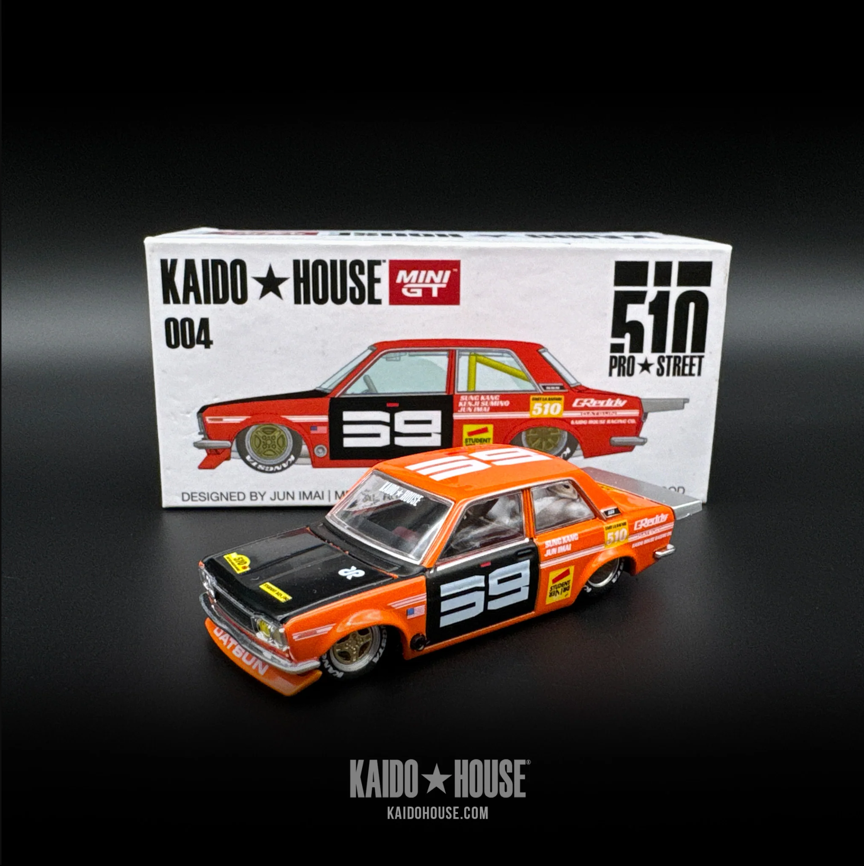 Mini GT Kaido House Datsun Datsun Pro Street SK510 Orange
