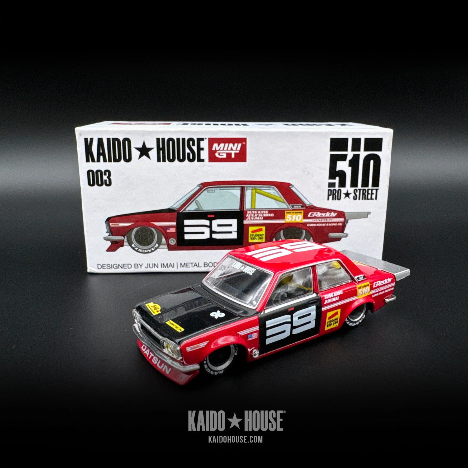 Mini GT Kaido House Datsun Datsun Pro Street SK510 Red