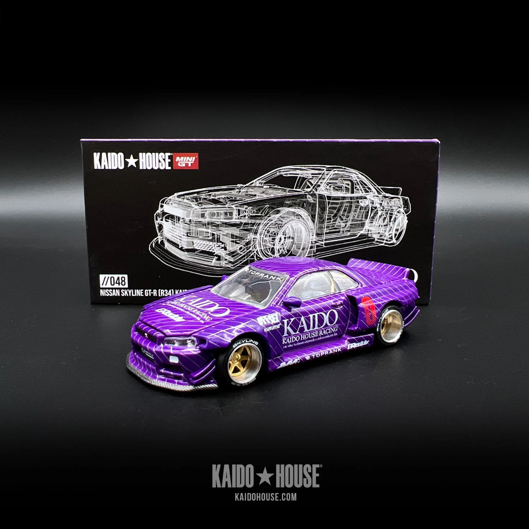 minigt スカイライン KAIDO HOUSE GT-R R34 //048 mini gt 1/64 [KaidoHouse x MiniGT] Nissan Skyline GT-R (R34) Kaido