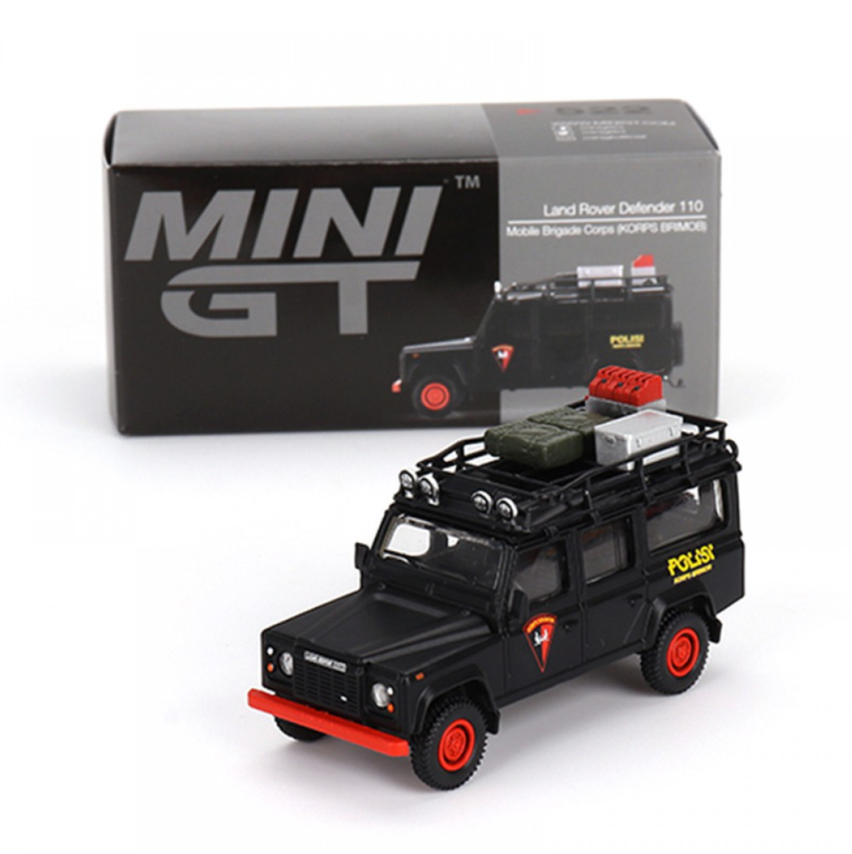 Mini GT 1:64 Land Rover Defender 110 1989 Camel Trophy