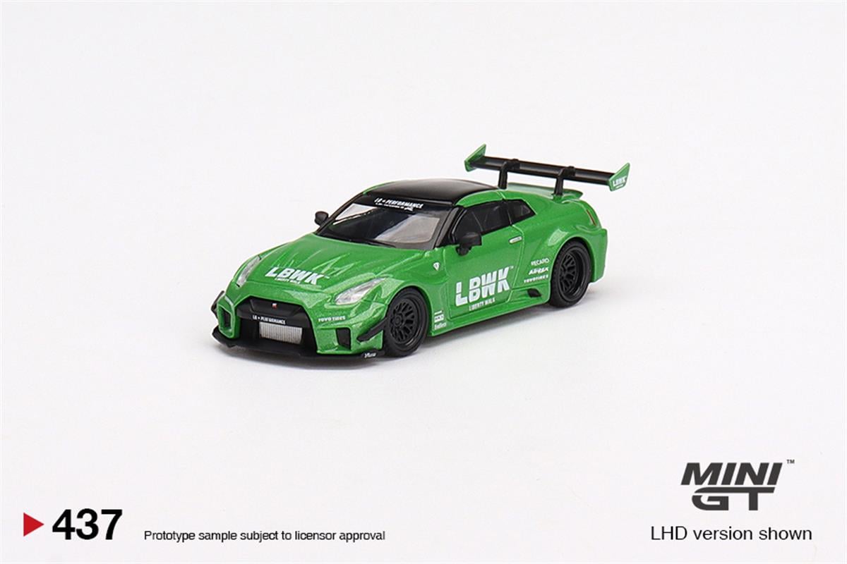 MINI GT LB★Works Nissan GT-R ライトグリーン 1/64スケール MINI GT「LB☆WORKS Nissan GT-R」(ライトグリーン