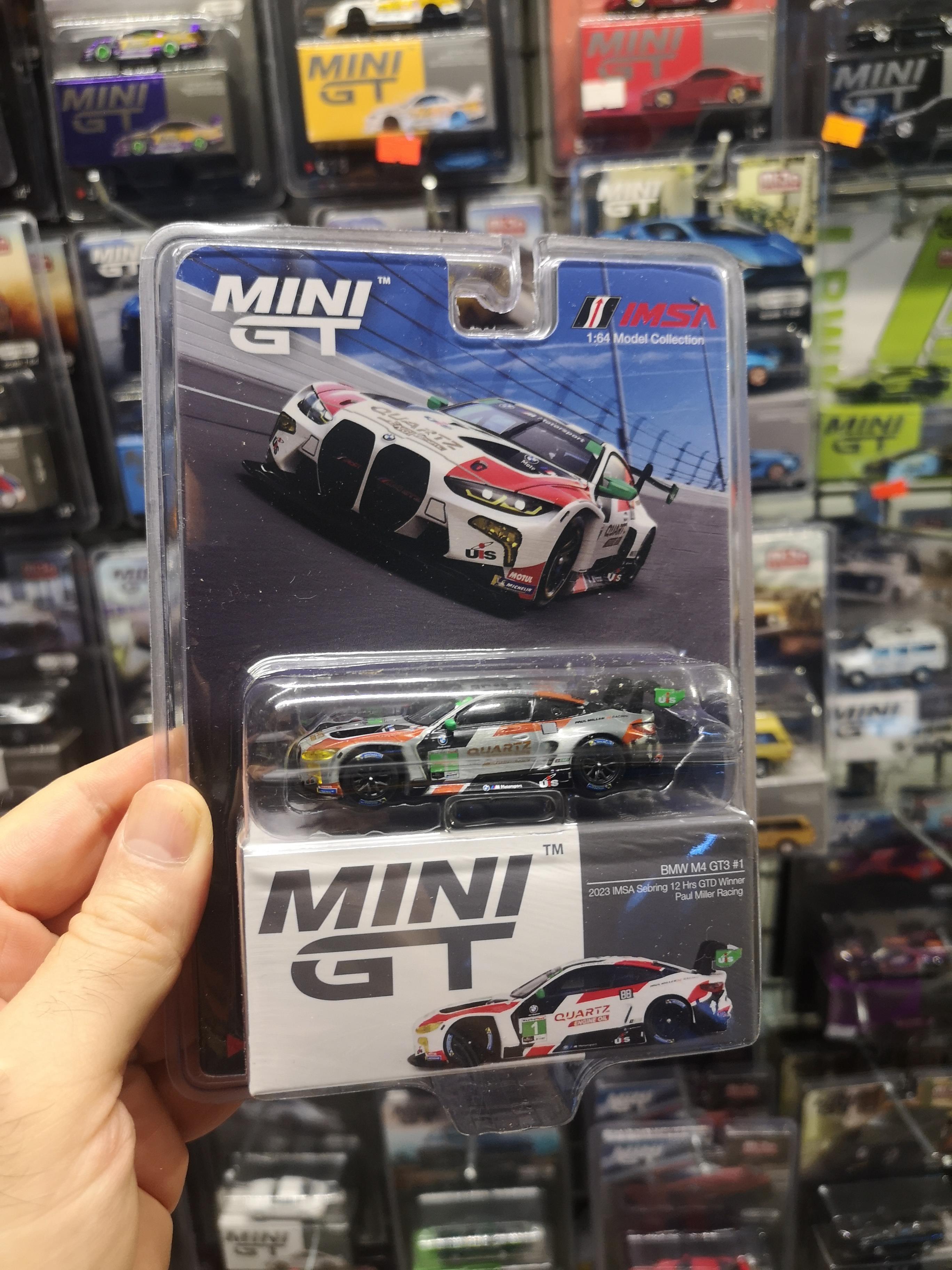 Mini GT Mijo Bmw M4 GT3 #1 2023 IMSA Sebring 12 Hrs GTD Winner Paul Miller Racing CHASE