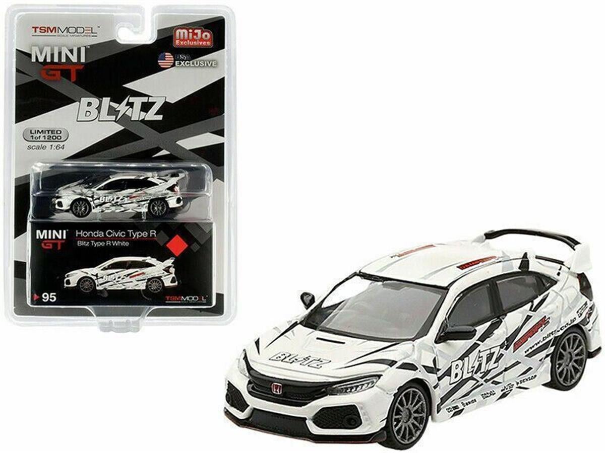 Mini GT Mijo Honda Civic Type R FK8 Blitz White RHD