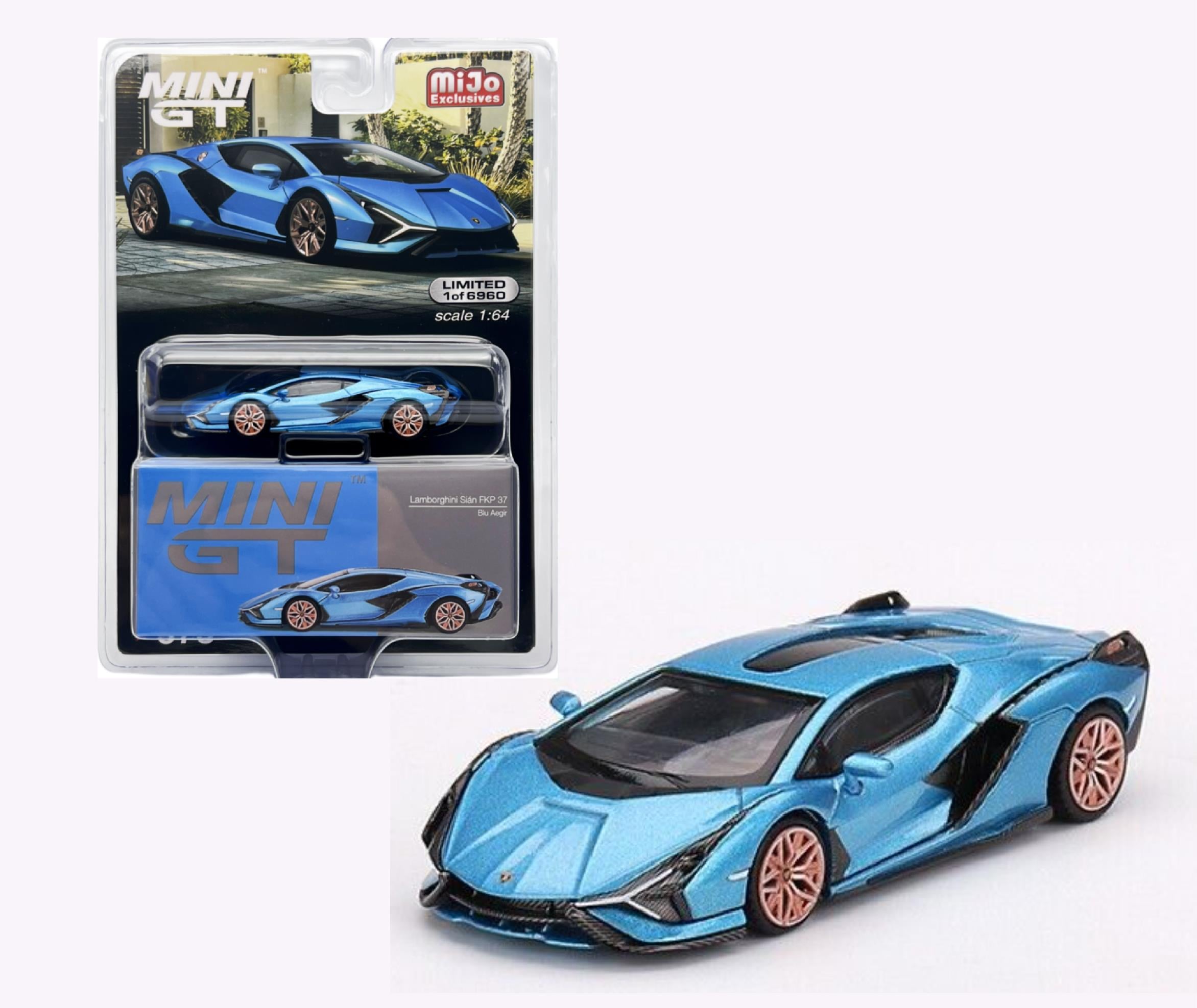 Mini GT Mijo Lamborghini Sian FKP 37 Blu Aegir lhd