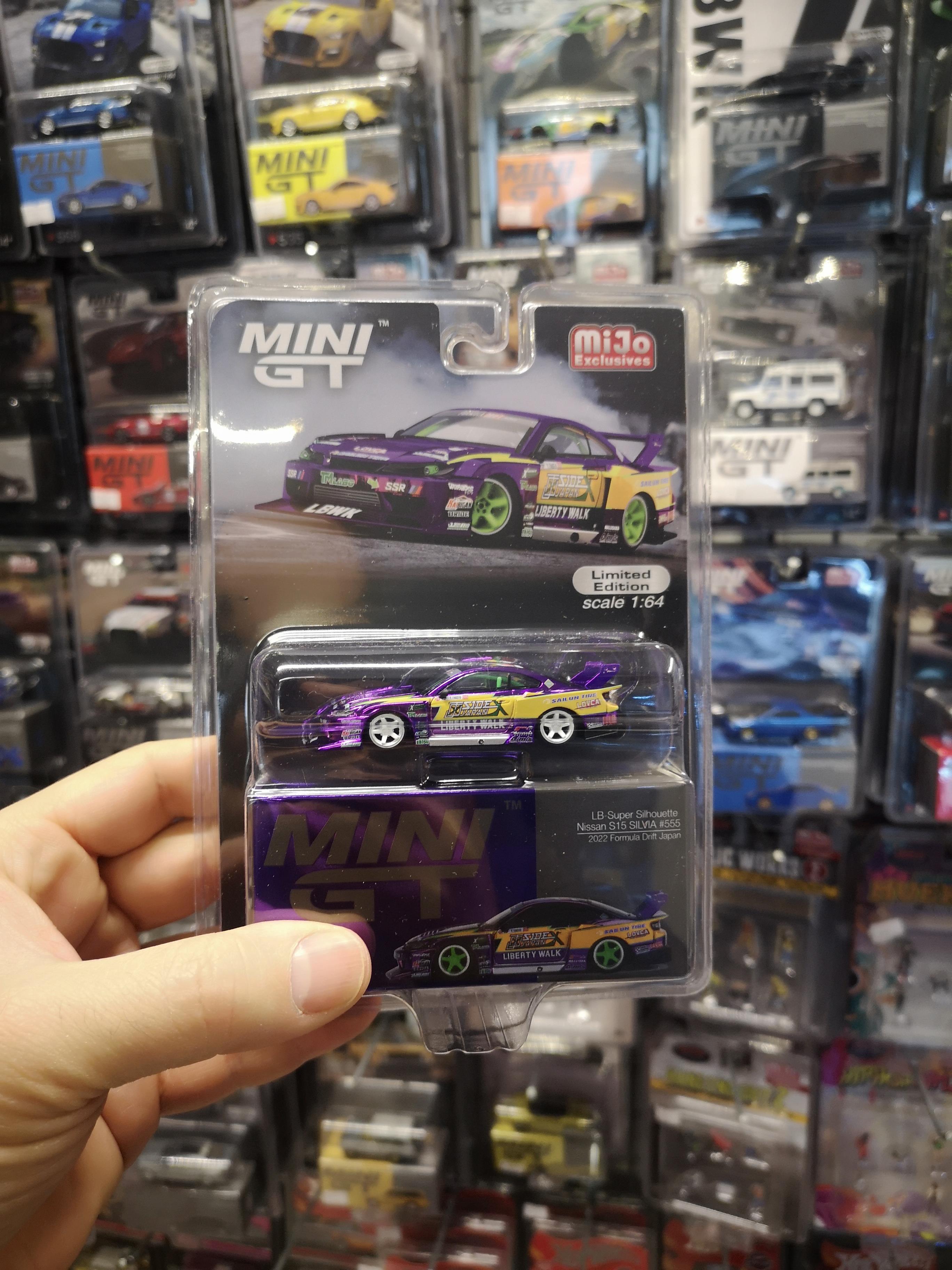 Mini GT Mijo LB-Silhouette Nissan S15 Silvia #555 2022 Formula Drift Japan rhg Chase