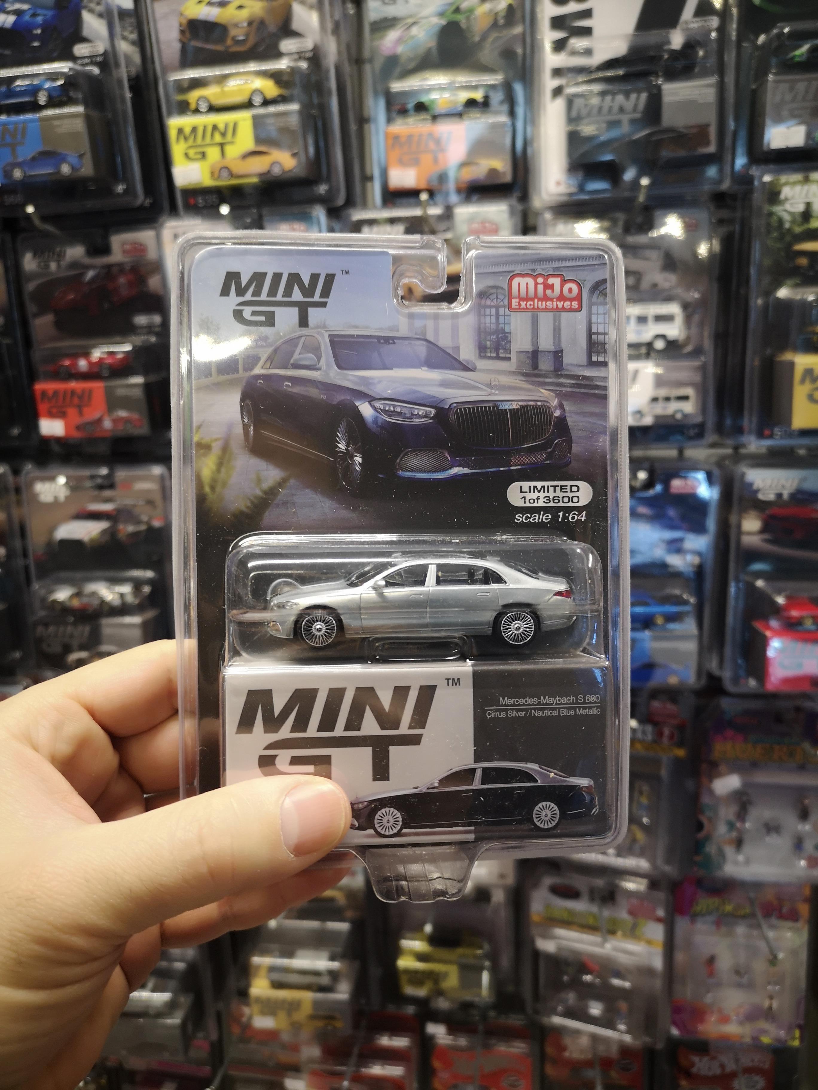 Mini GT Mijo Mercedes Maybach S 680 cirrus Silver nautical blue metallic lhd Chase