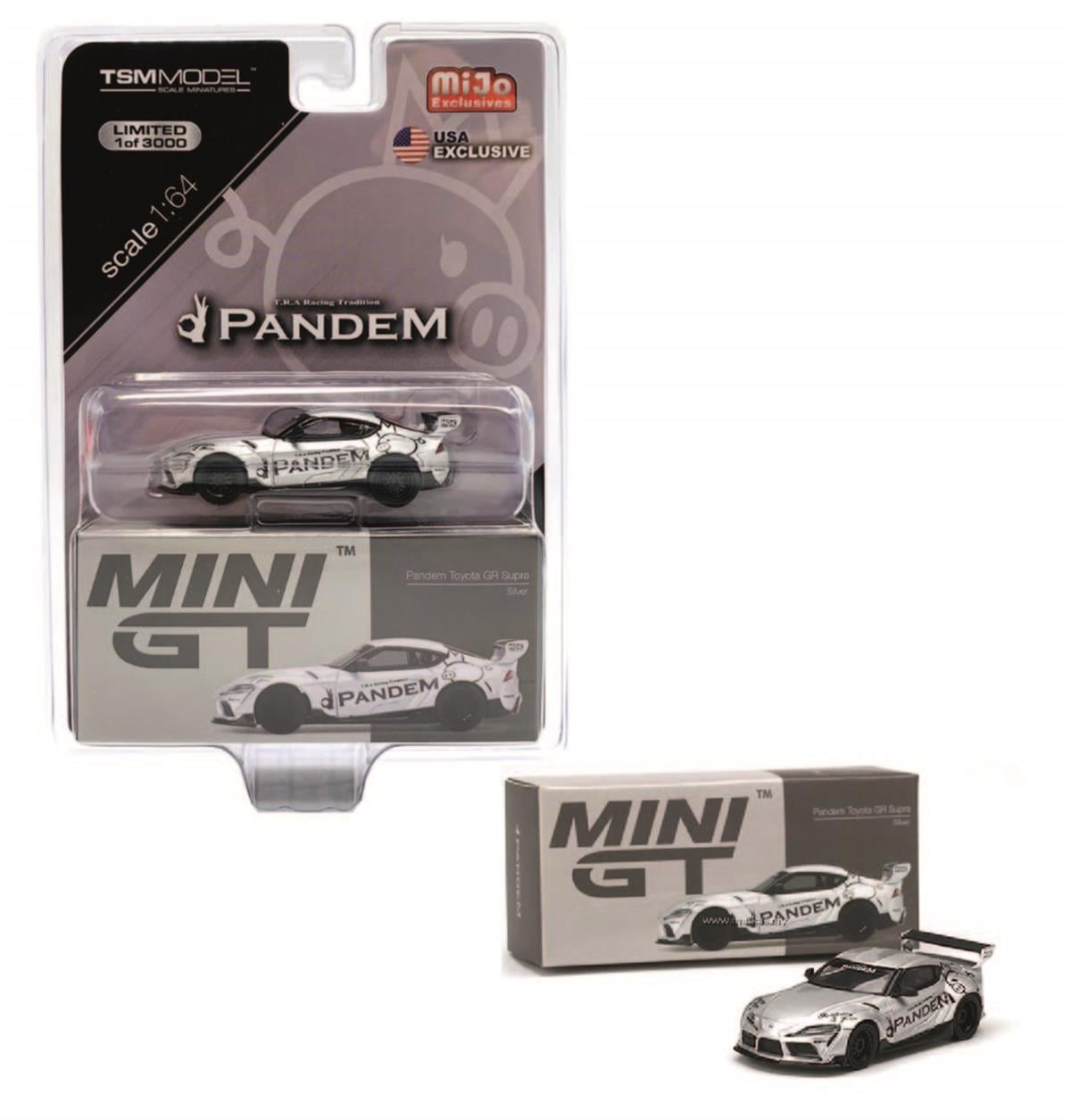 Mini GT Mijo Pandem Toyota GR Supra v1.0 Silver LHD 