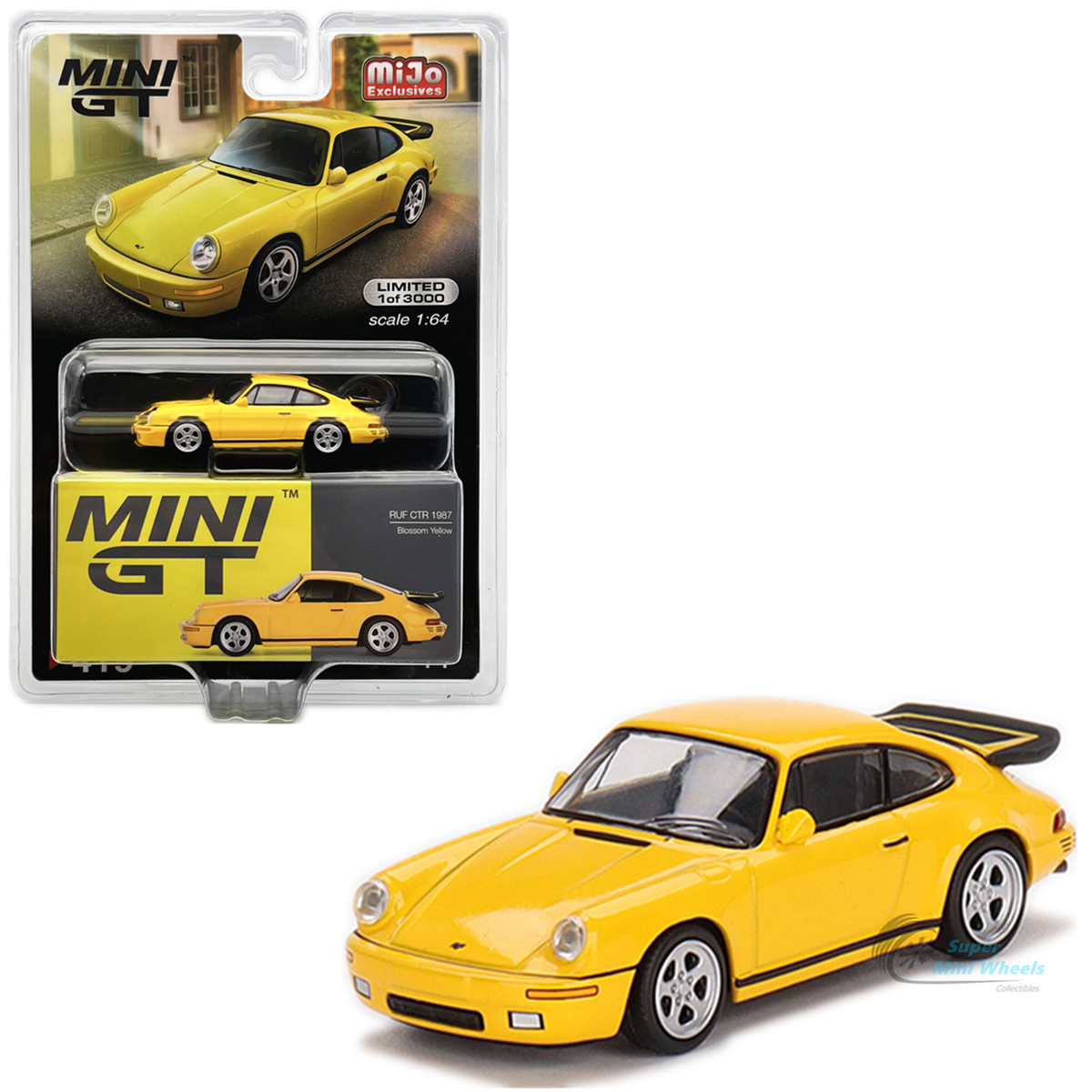 Mini GT Mijo Porsche RUF CTR Aniversary Yellow