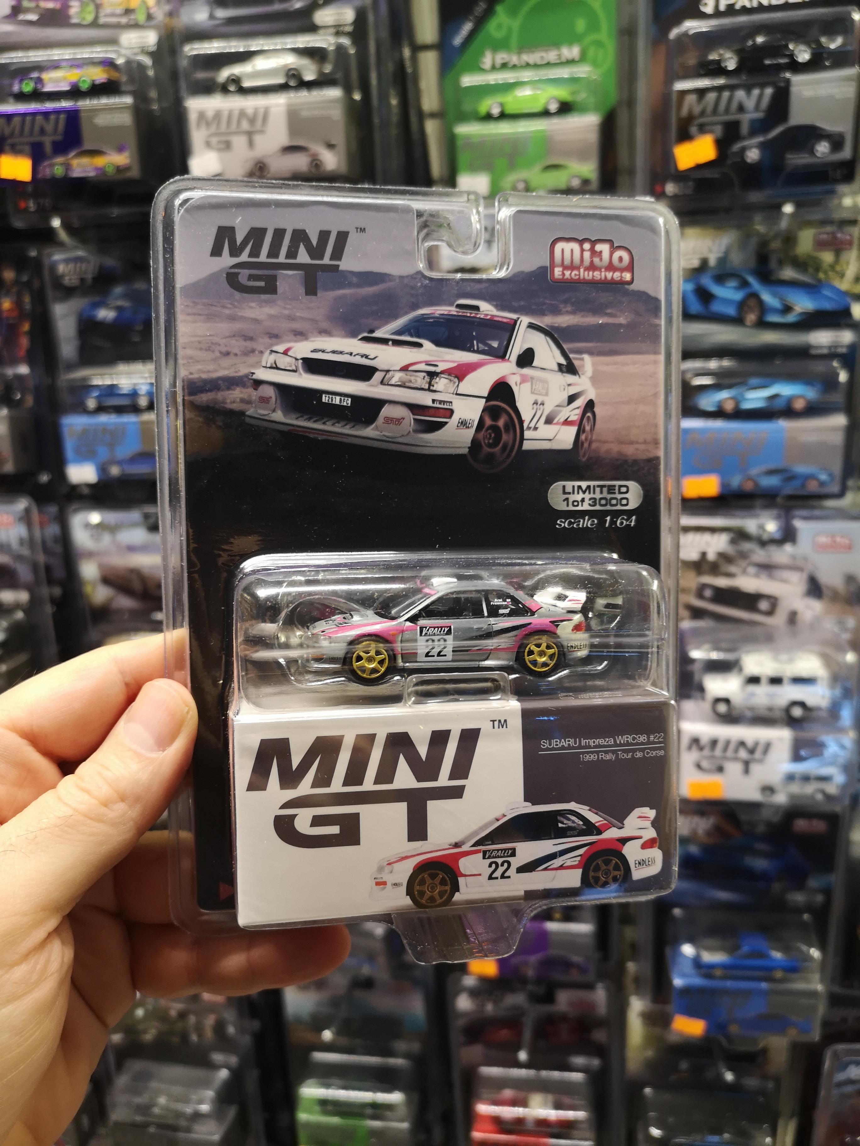 Mini GT Mijo Subaru impreza WRC98 #22 1999 Rally Tour de Corse lhd CHASE
