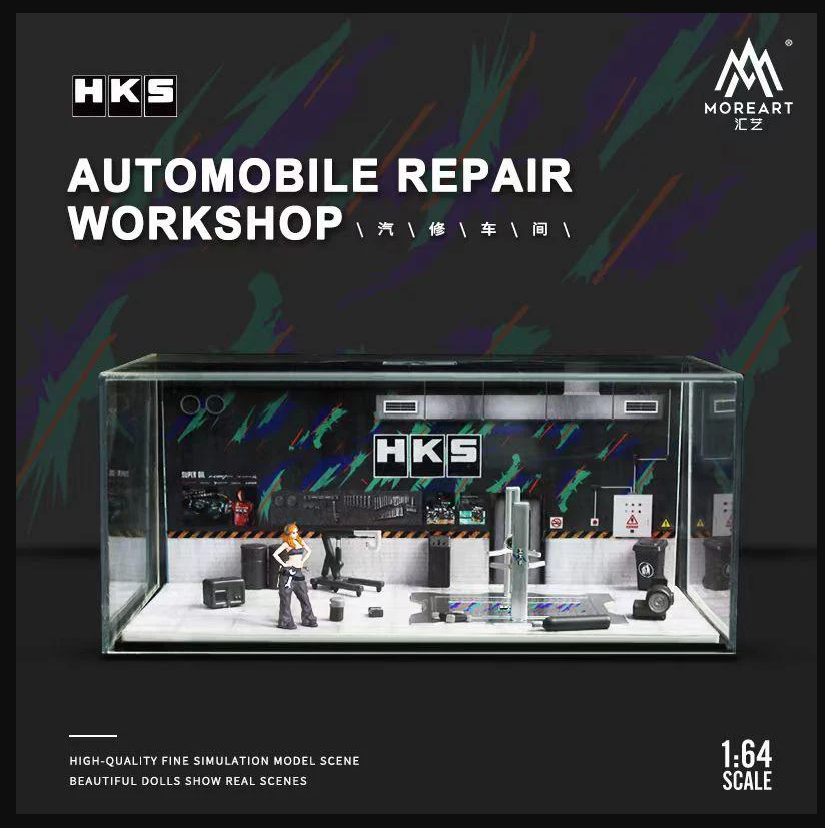 Moreart HKS Auto Repair Workshop Scene Diorama
