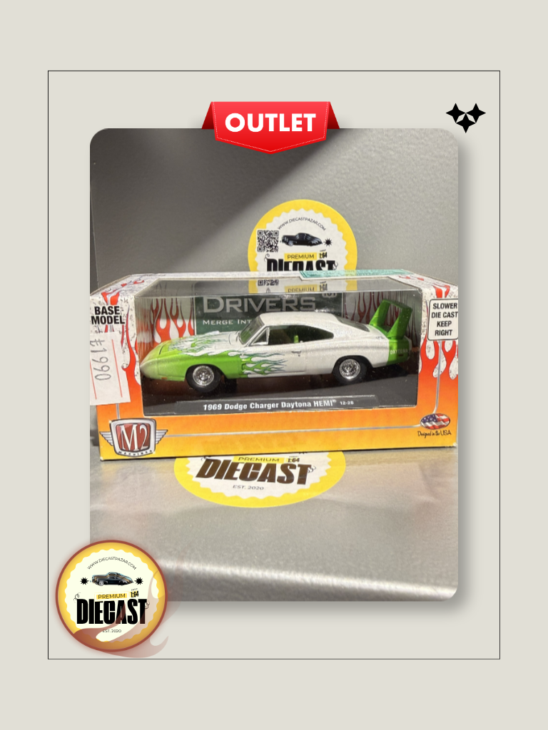 Outlet M2 Machines 1969 Dodge Charger Daytona Hemi Flames Green White