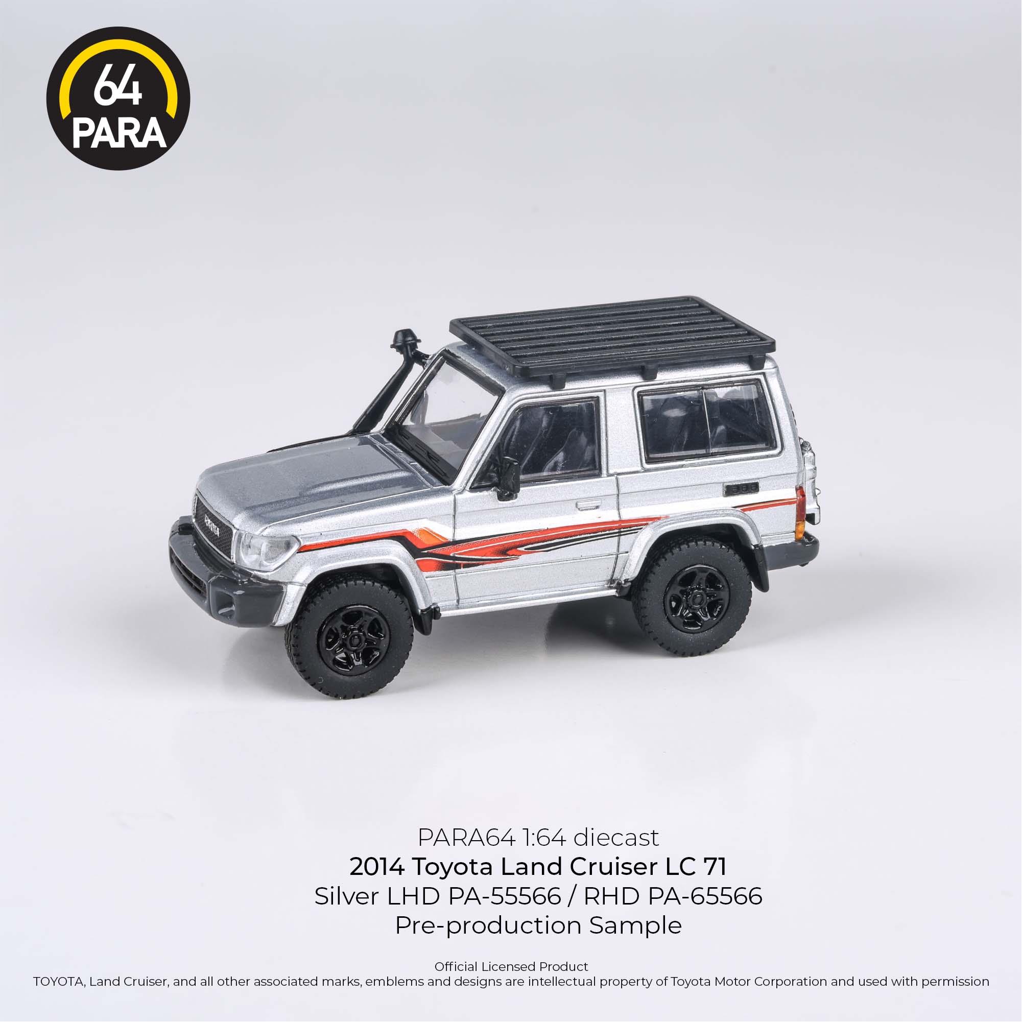 Para64 Toyota 2014 Land Cruiser 71 Short Wheels Base Silver w/ Roof Rack Rhd