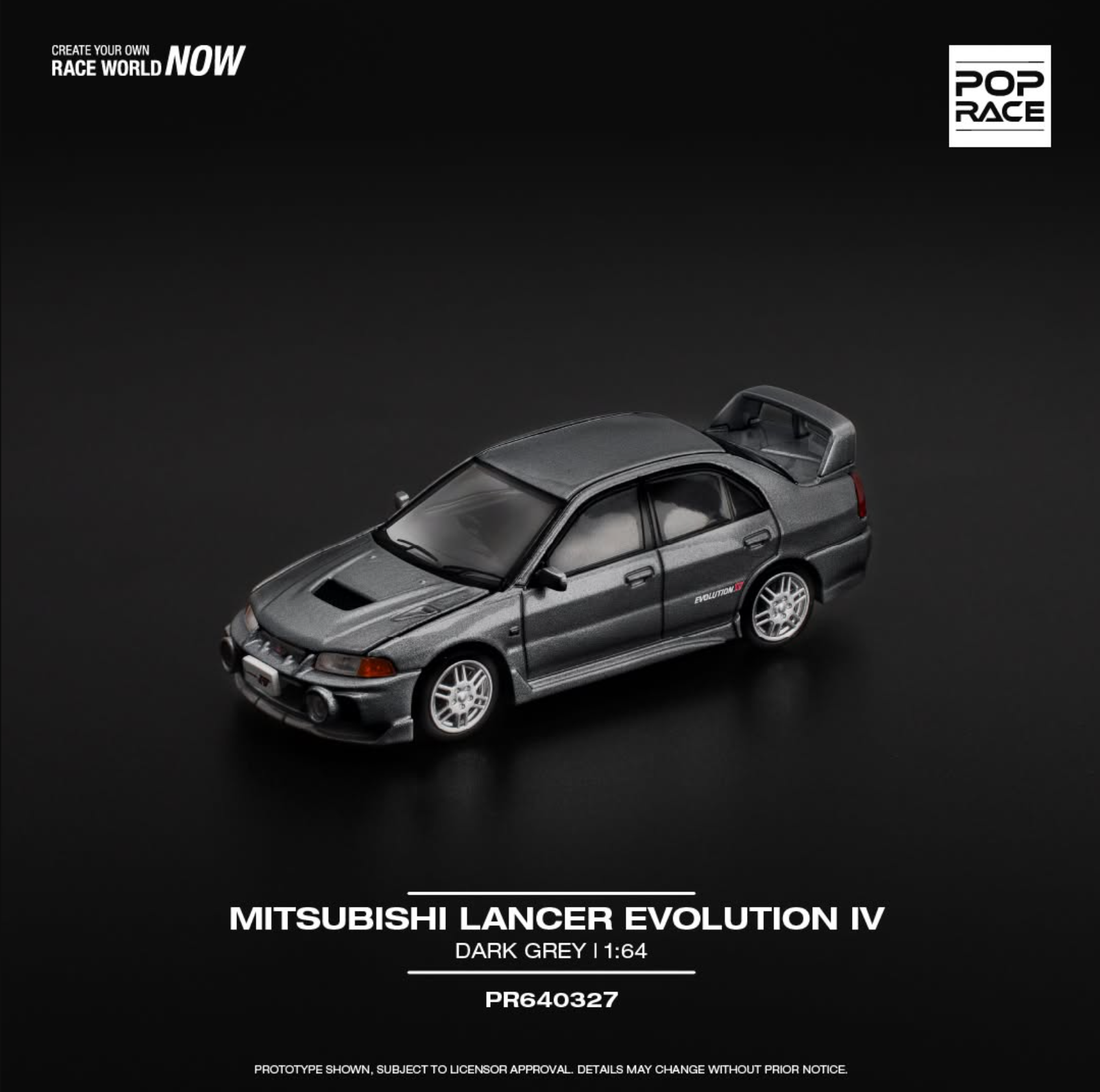 Pop Race Mitsubishi Lancer Evolution IV Grey