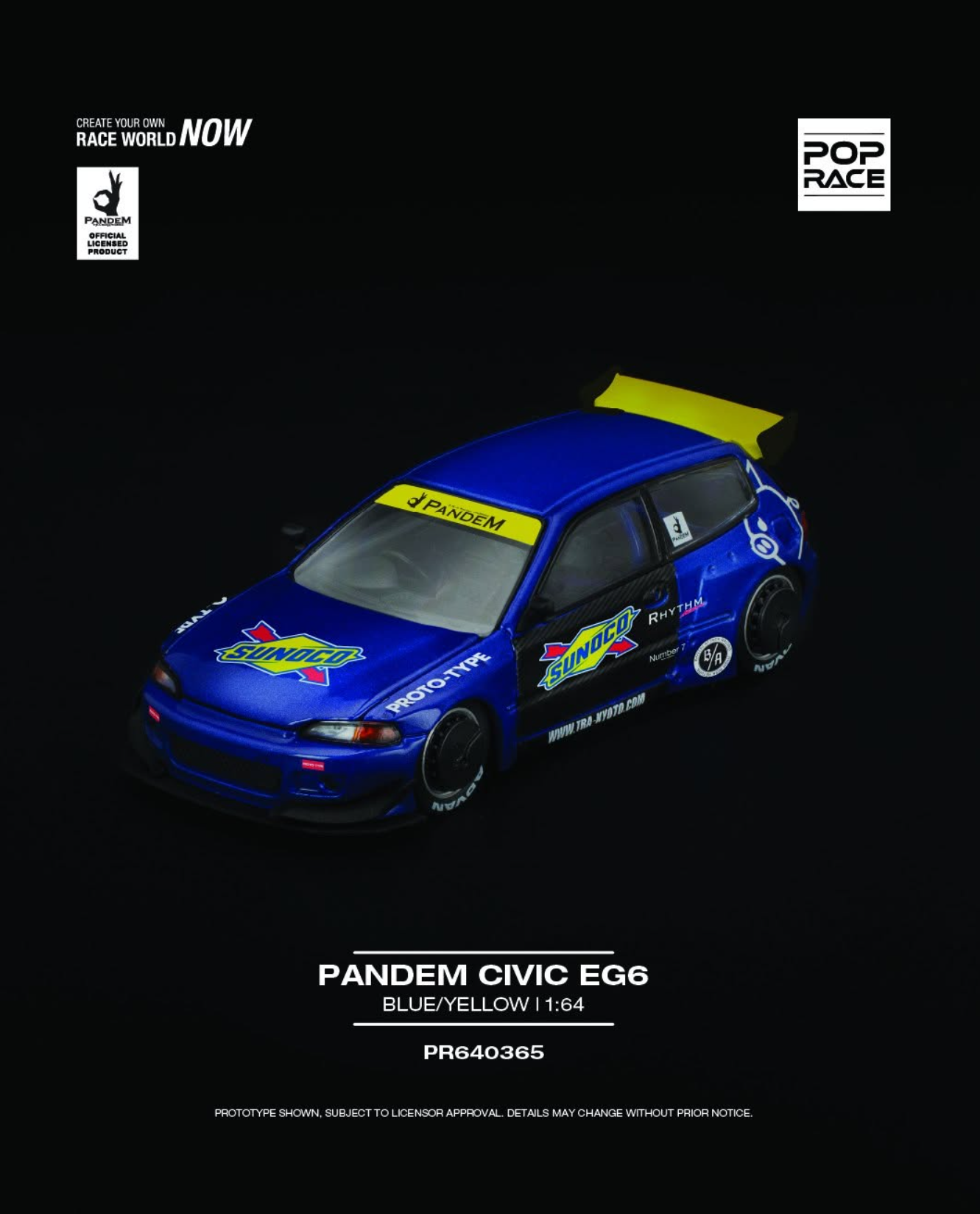 Pop Race Pandem Honda Civic EG6 Sunoco