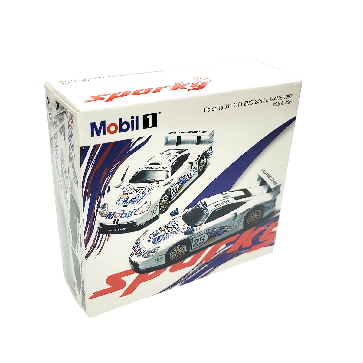 Sparky Porsche 911 GT1 EVO 2 Car Set Le Mans 1997 #25 #26