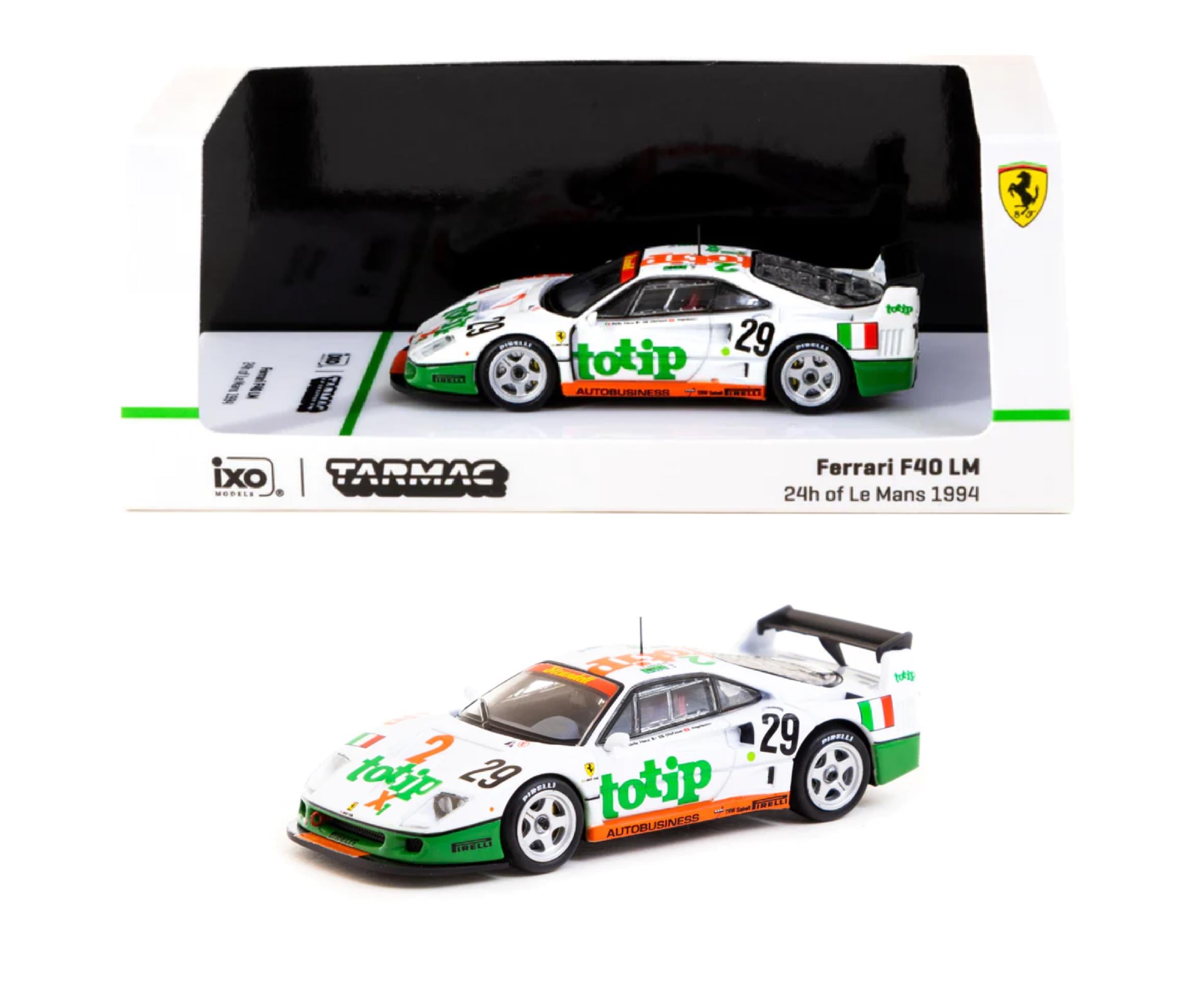 Tarmac Works Ferrari F40 LM 24h of Le Mans 1994 olofsson Angelastri  Della Noce