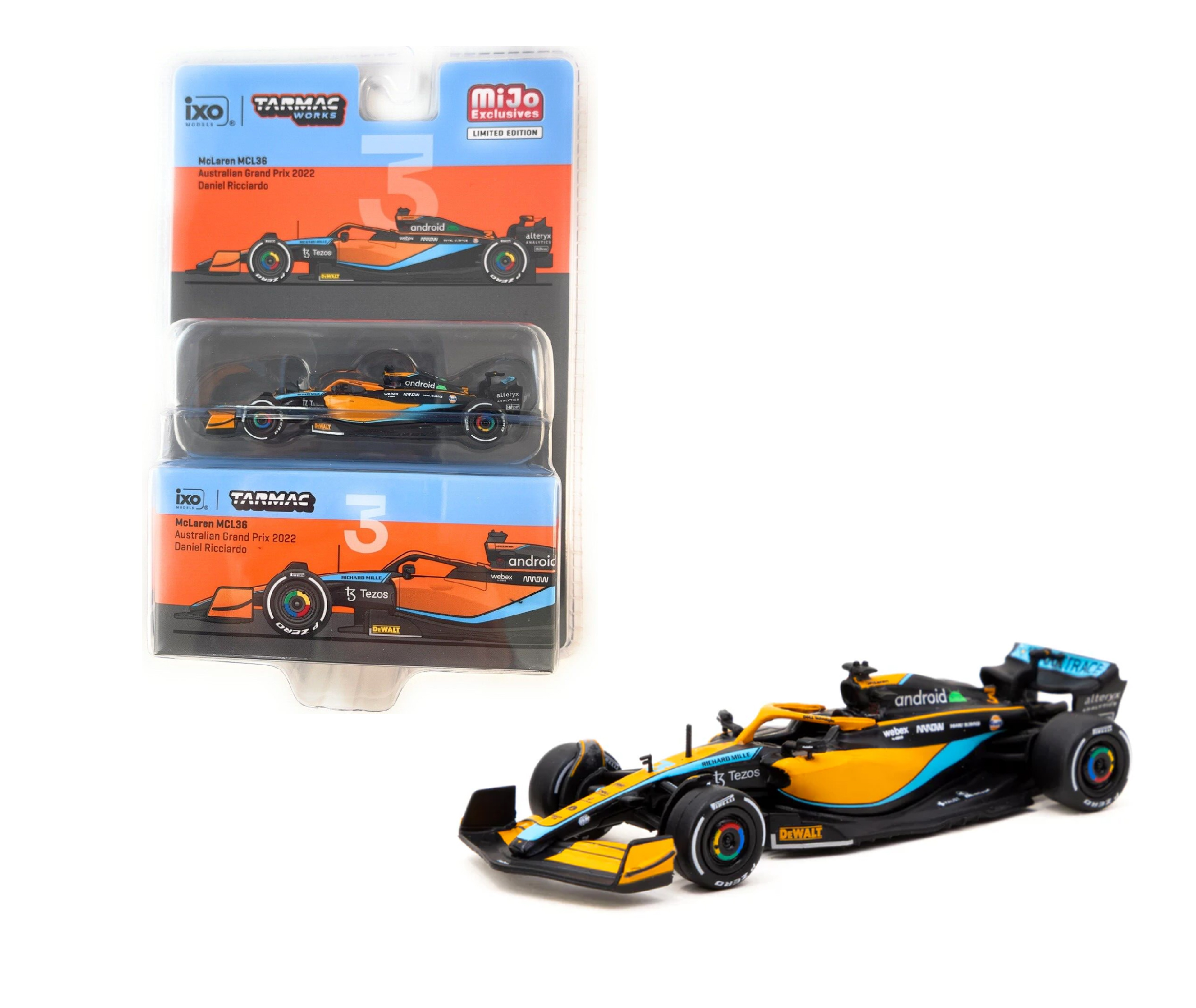 Tarmac Works McLaren MCL36 Australian Grand Prix 2022 Daniel Ricciardo