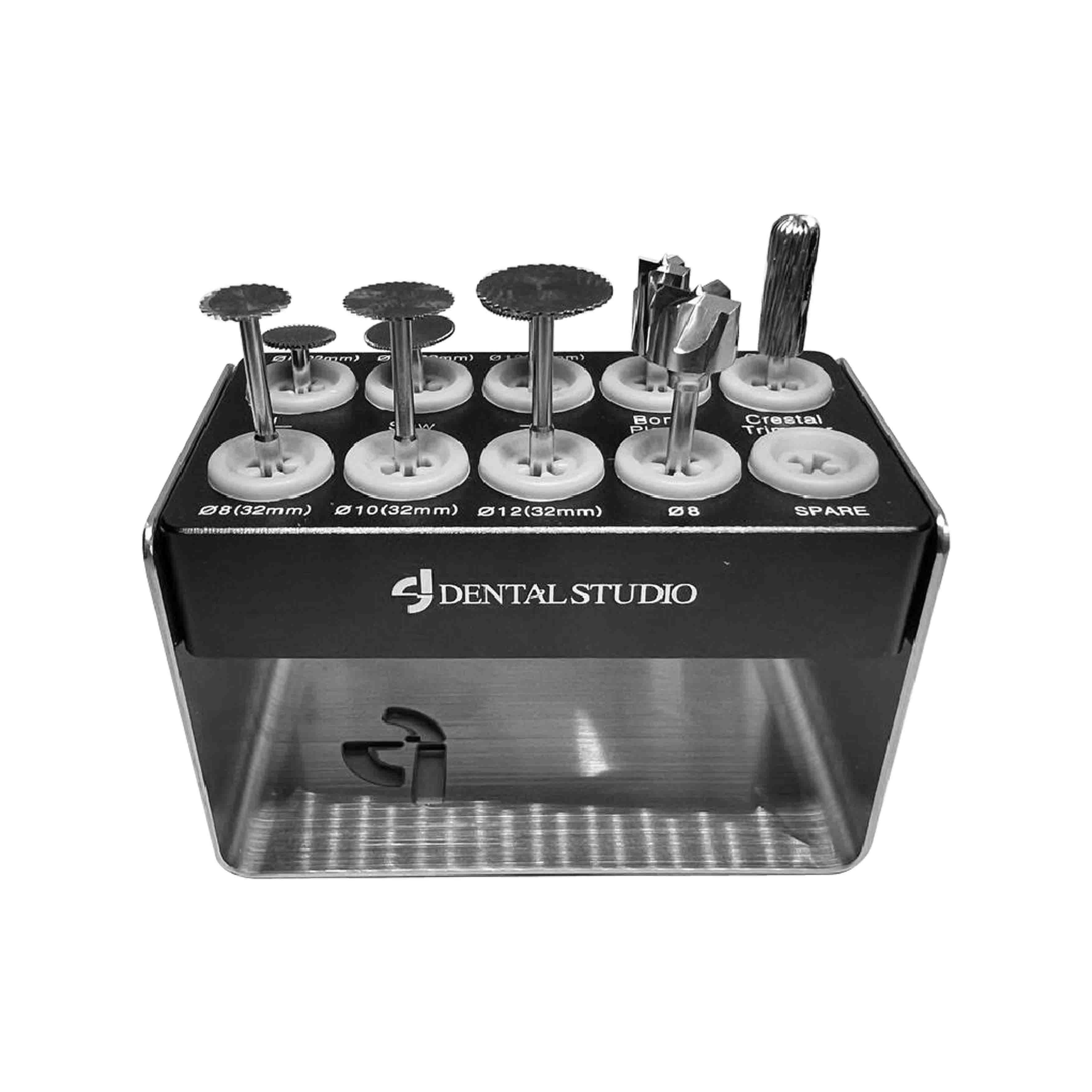 ASİDENTDENTAL STUDİO7261Bone Trimmer KIT KEMİK GENİŞLETME İÇİN FREZ VE DİSK KİTİ