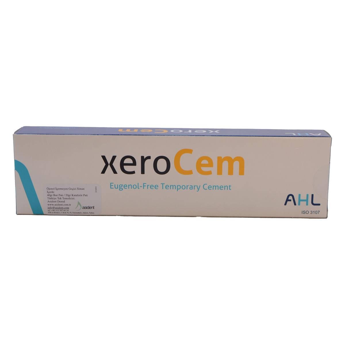 ASİDENTAHLAH1051XEROCEM GEÇİCİ YAPIŞTIRMA SİMANI OJENOLSÜZ 40GR.+20GR.