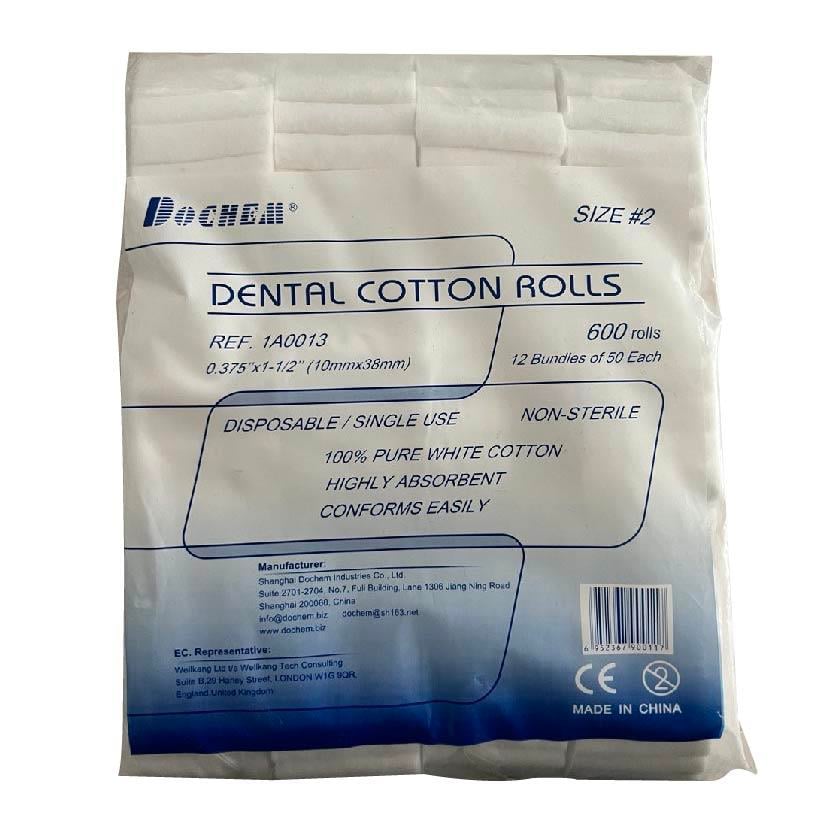 ASİDENTDOCHEM1A0013DENTAL RULO PAMUK 600 ADET NO:2