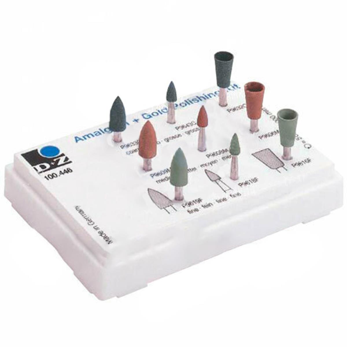 ASİDENTD+Z100446D+Z ANG.İÇİN ALTIN VE AMALGAM  POLİSAJ LASTİK SETİ (RA) 9 ADET 100446