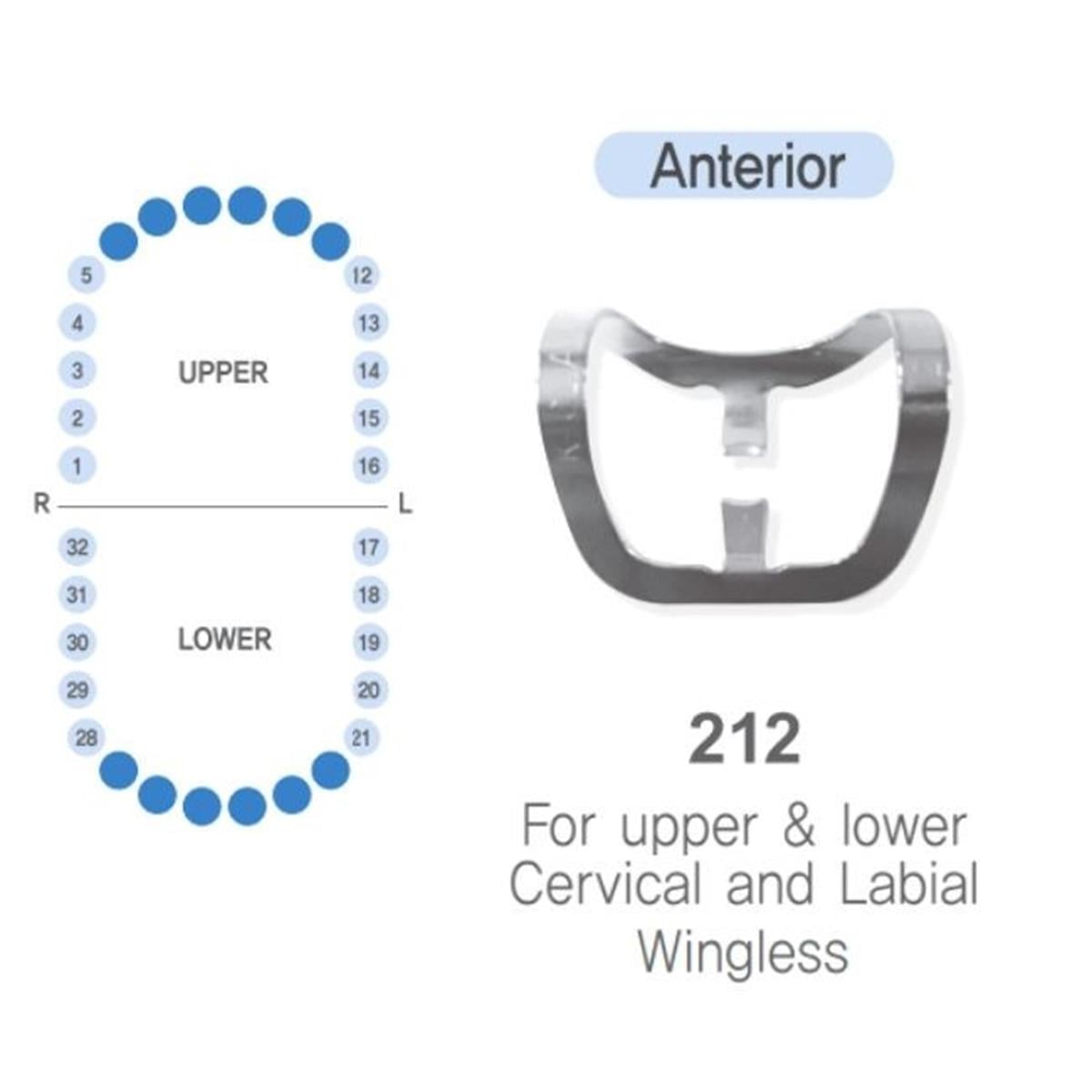 ASİDENTK-CLAMP#212SHINGHUNG K-CLAMP (ADET) 212 (ALT-ÜST ANTERIOR ÖN SERVİKAL)