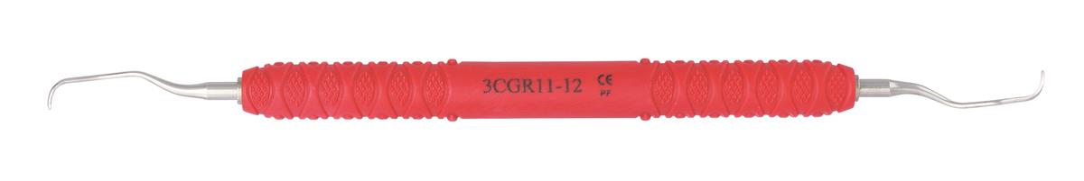 ASİDENTOSUNG(3CGR11-12)(3CGR11-12) Gracey Curette Standard TIRTIKLI SİLİKON SAPLI