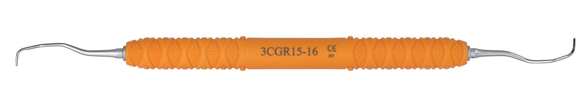 ASİDENTOSUNG(3CGR15-16)(3CGR15-16) Gracey Curette Standard TIRTIKLI SİLİKON SAPLI