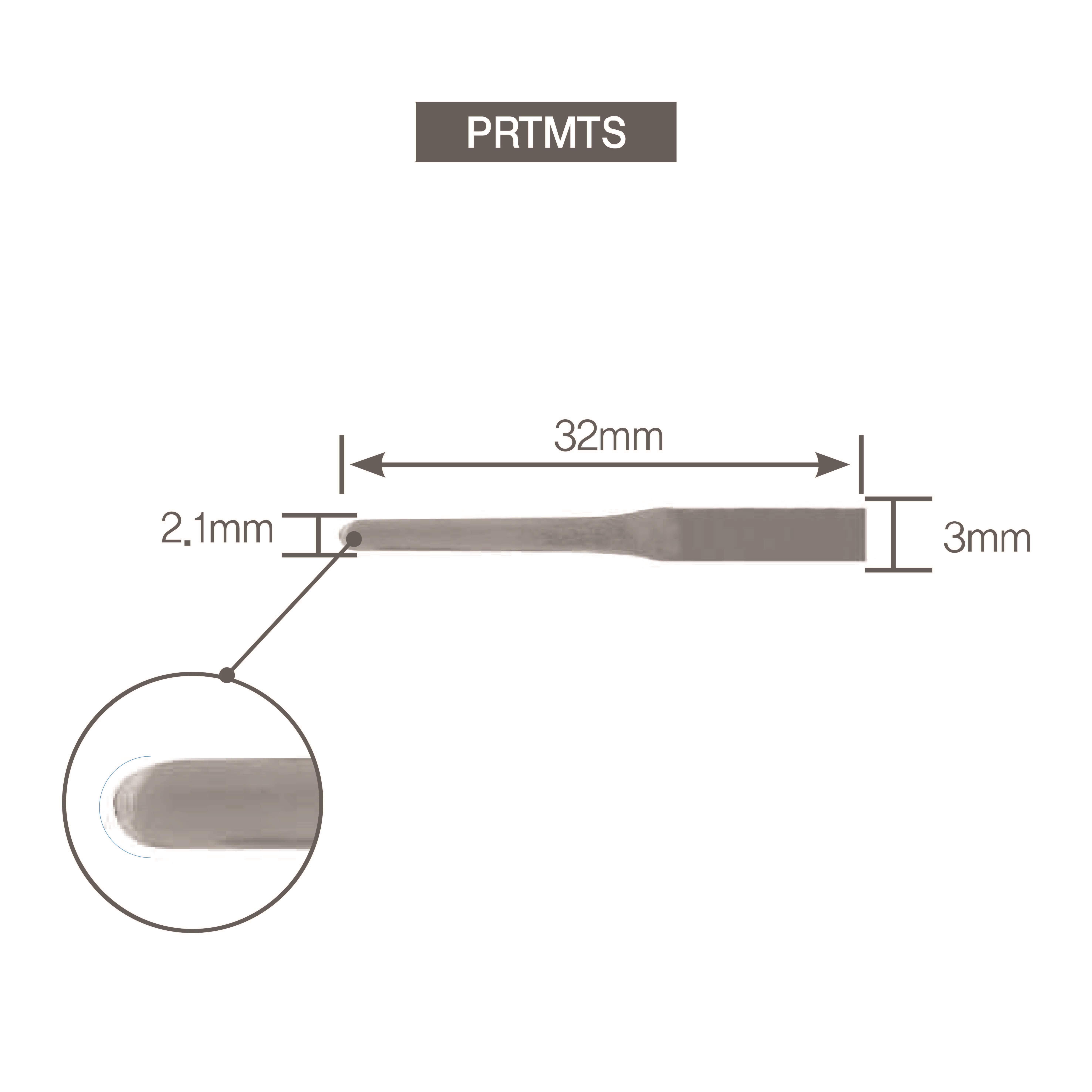 ASİDENTOSUNGPRTMTSPRTMTS NİKEL-TİTANIUM Periotome 2,1 MM*32 MM*3 MM