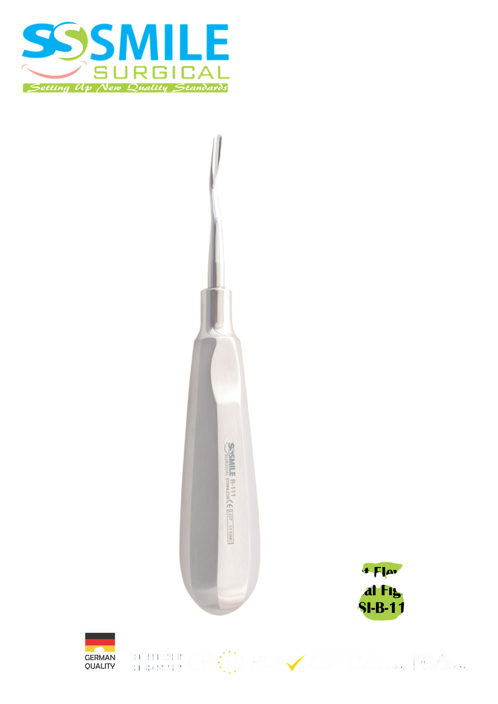 ASİDENTSMILE SURGICALSSI-B-111SMILE SURGICAL SSI-B-111 ROOT ELEVATOR DİSTAL (KÖK ELEVATÖRÜ AÇILI) FİGÜR 37