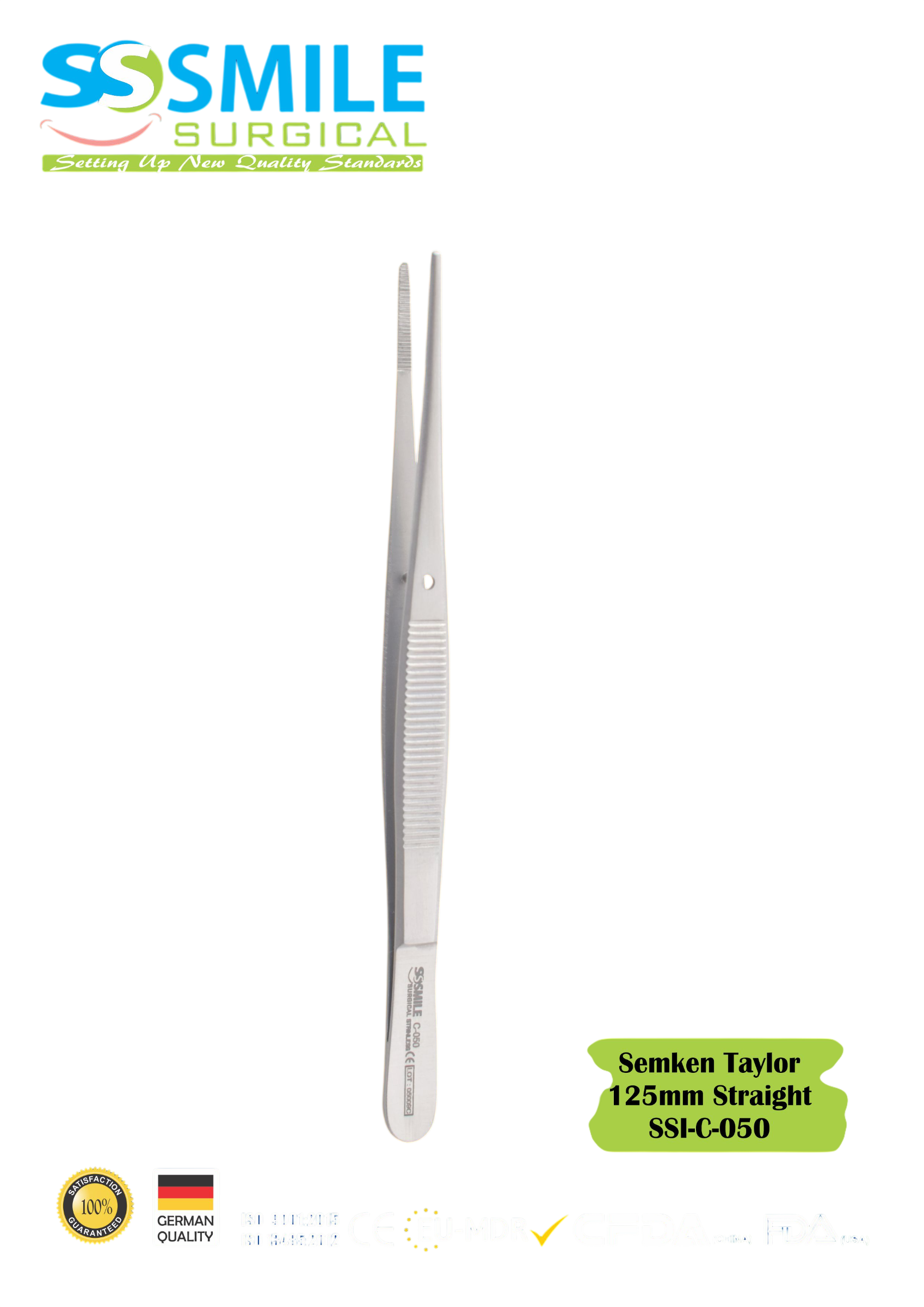 ASİDENTSMILE SURGICALSSI-C-050SMILE SURGICAL SSI-C-050 SEMKEN TAYLOR STRAİGHT (PRESEL, DÜZ) 125MM
